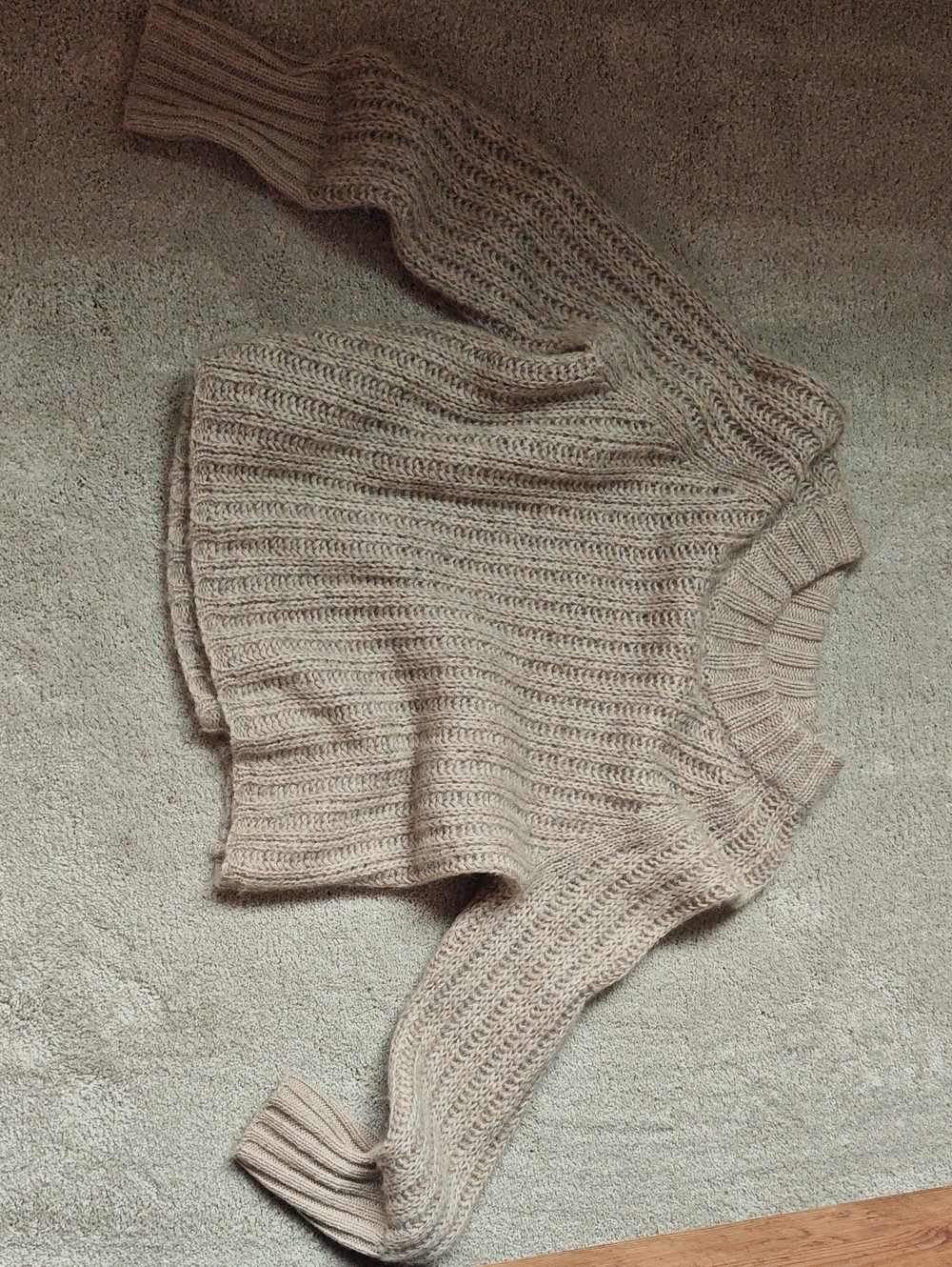 rag & bone Oatmeal Mohair Alpaca Wool Chunky Knit Sweater